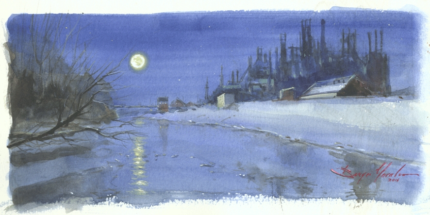 Bethlehem Still, Moon Reflection