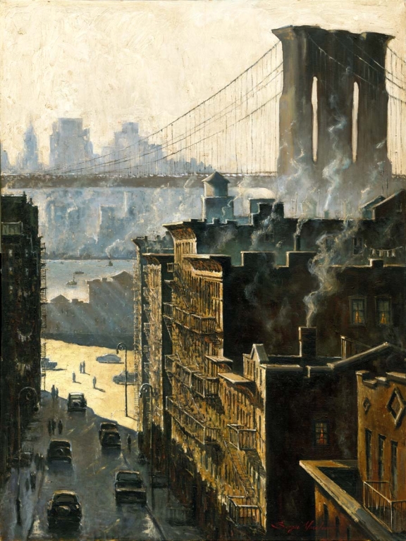 Brooklyn Bridge oil