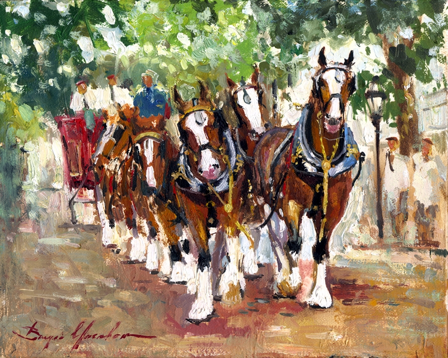 Clydesdale Horses on Main Street