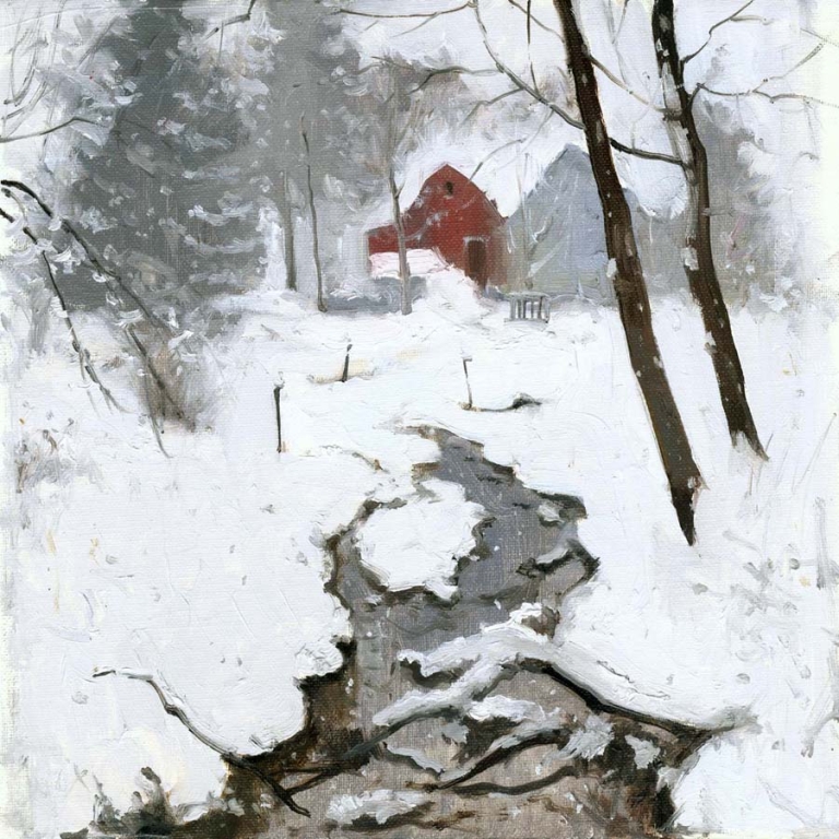 Farm in the Snow