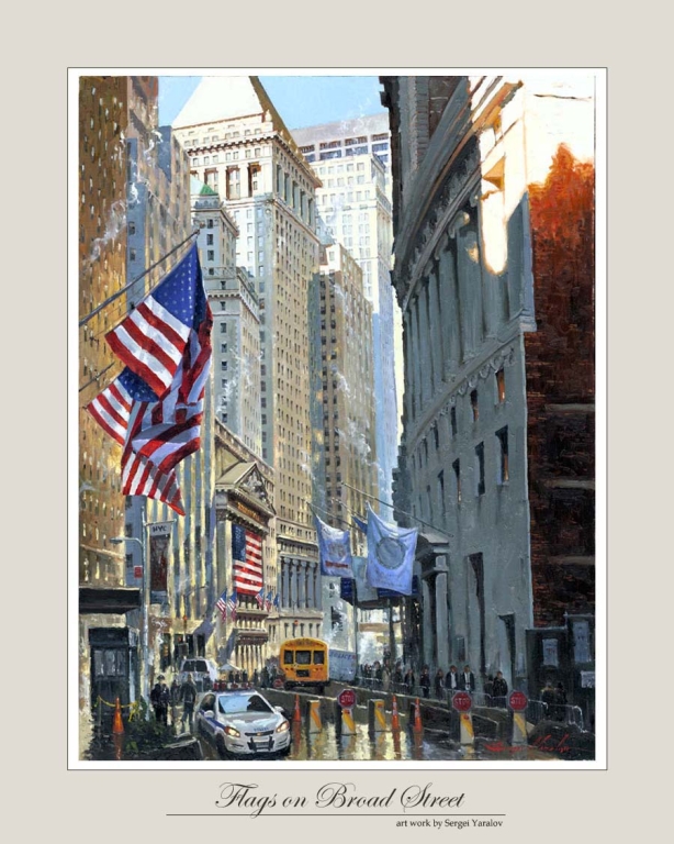 Flags on Broad Street