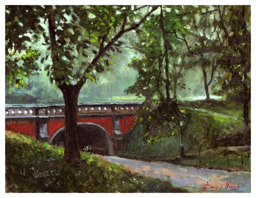 Red Bridge in Central Park