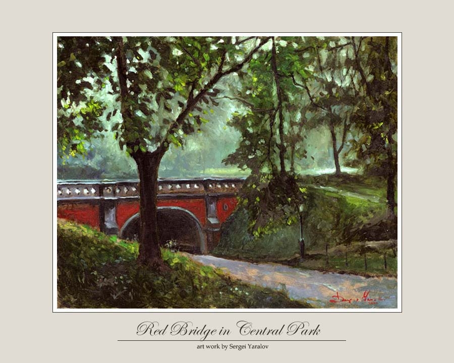 Red Bridge in Central Park